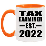Tax Examiner Established EST. 2022 - 11oz Accent Mug Orange