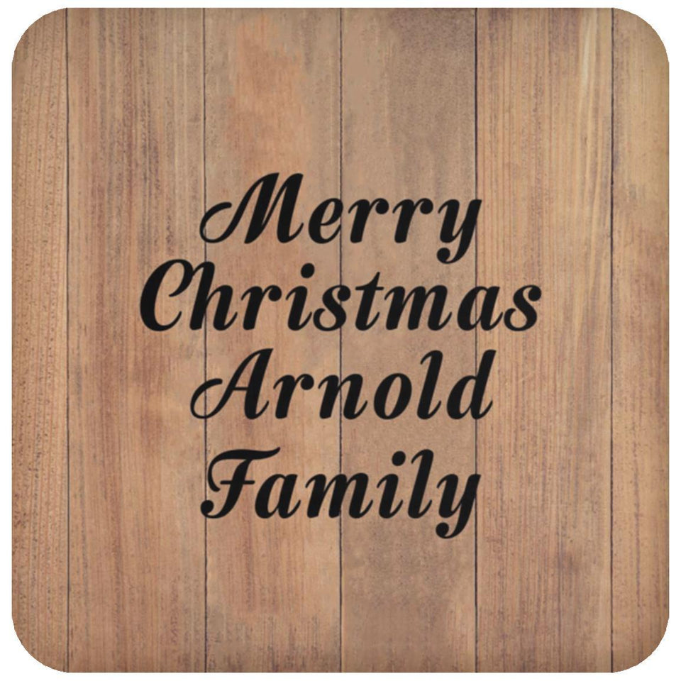 Merry Christmas Arnold Family - Drink Coaster C