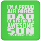 Proud Air Force Dad Of Awesome Son - Drink Coaster