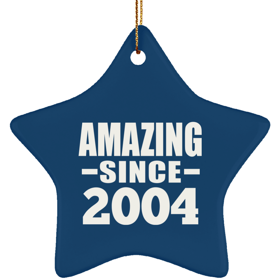 20th Birthday Amazing Since 2004 - Star Ornament