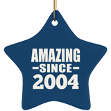 20th Birthday Amazing Since 2004 - Star Ornament