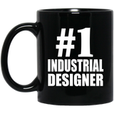 Number One #1 Industrial Designer - 11 Oz Coffee Mug Black