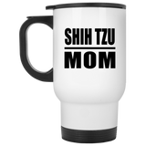 Shih Tzu Mom - White Travel Mug