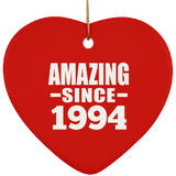 30th Birthday Amazing Since 1994 - Heart Ornament