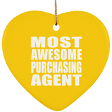 Most Awesome Purchasing Agent - Heart Ornament