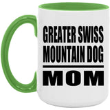 Greater Swiss Mountain Dog Mom - 15oz Accent Mug Green