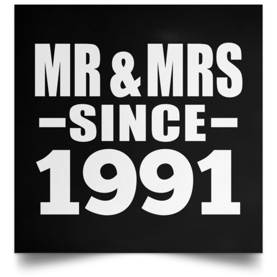 33rd Anniversary Mr & Mrs Since 1991 - Poster Square