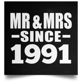 33rd Anniversary Mr & Mrs Since 1991 - Poster Square