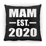 Mam Established EST. 2020 - Throw Pillow Black