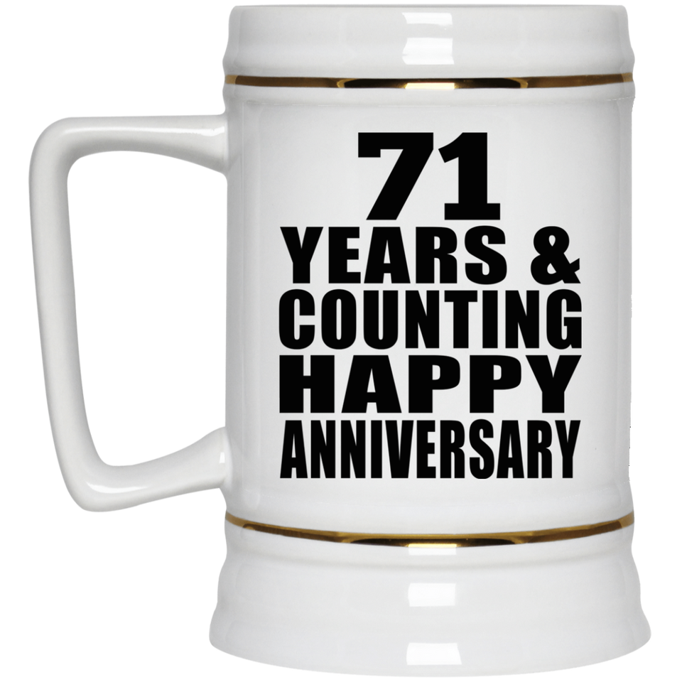 Happy 71st Anniversary 71 Years & Counting - Beer Stein