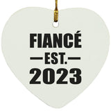 Fiance Established EST. 2023 - Heart Ornament