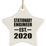 Stationary Engineer Established EST. 2020 - Star Ornament