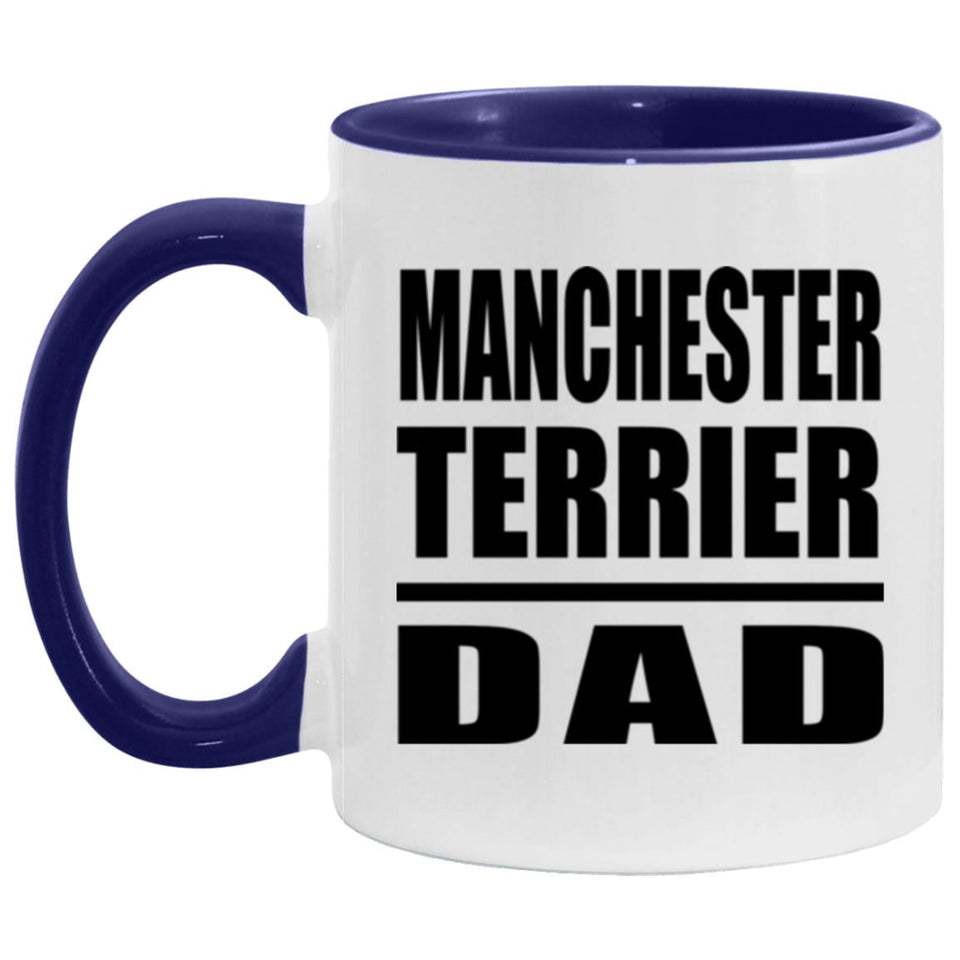 Manchester Terrier Dad - 11oz Accent Mug Purple