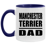 Manchester Terrier Dad - 11oz Accent Mug Purple