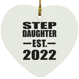 Step Daughter Established EST. 2022 - Heart Ornament