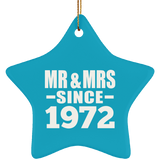 52nd Anniversary Mr & Mrs Since 1972 - Star Ornament