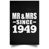 75th Anniversary Mr & Mrs Since 1949 - Poster Portrait