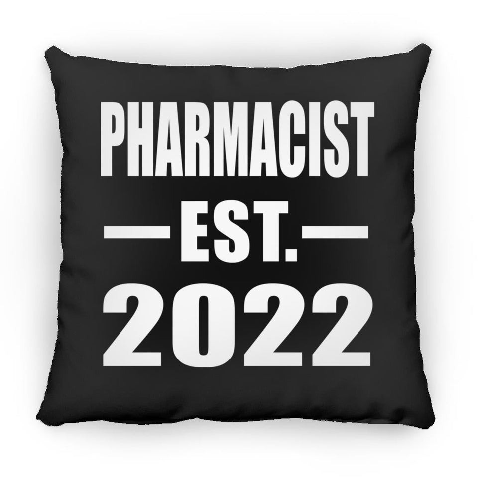 Pharmacist Established EST. 2022 - Throw Pillow Black