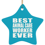 Best Animal Care Worker Ever - Star Ornament