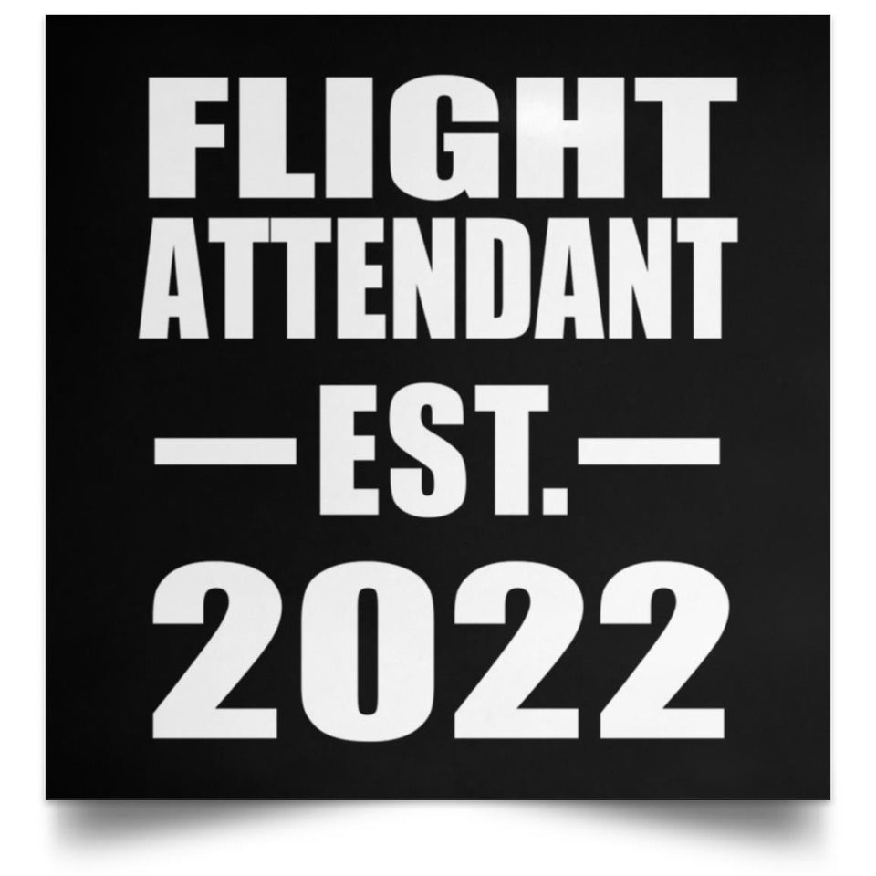 Flight Attendant Established EST. 2022 - Poster Square