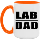 Lab Dad - 15oz Accent Mug Orange