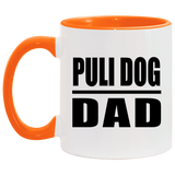 Puli Dog Dad - 11oz Accent Mug Orange