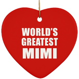 World's Greatest Mimi - Heart Ornament