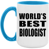 World's Best Biologist - 15oz Accent Mug Blue