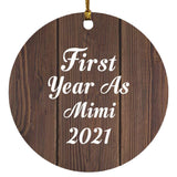 First Year As Mimi 2021 - Circle Ornament D