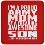 Proud Army Mom Of Awesome Son - Drink Coaster