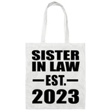 Sister In Law Established EST. 2023 - Tote Bag White