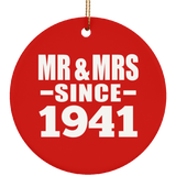83rd Anniversary Mr & Mrs Since 1941 - Circle Ornament