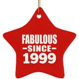 25th Birthday Fabulous Since 1999 - Star Ornament
