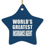 World's Greatest Insurance Agent - Star Ornament