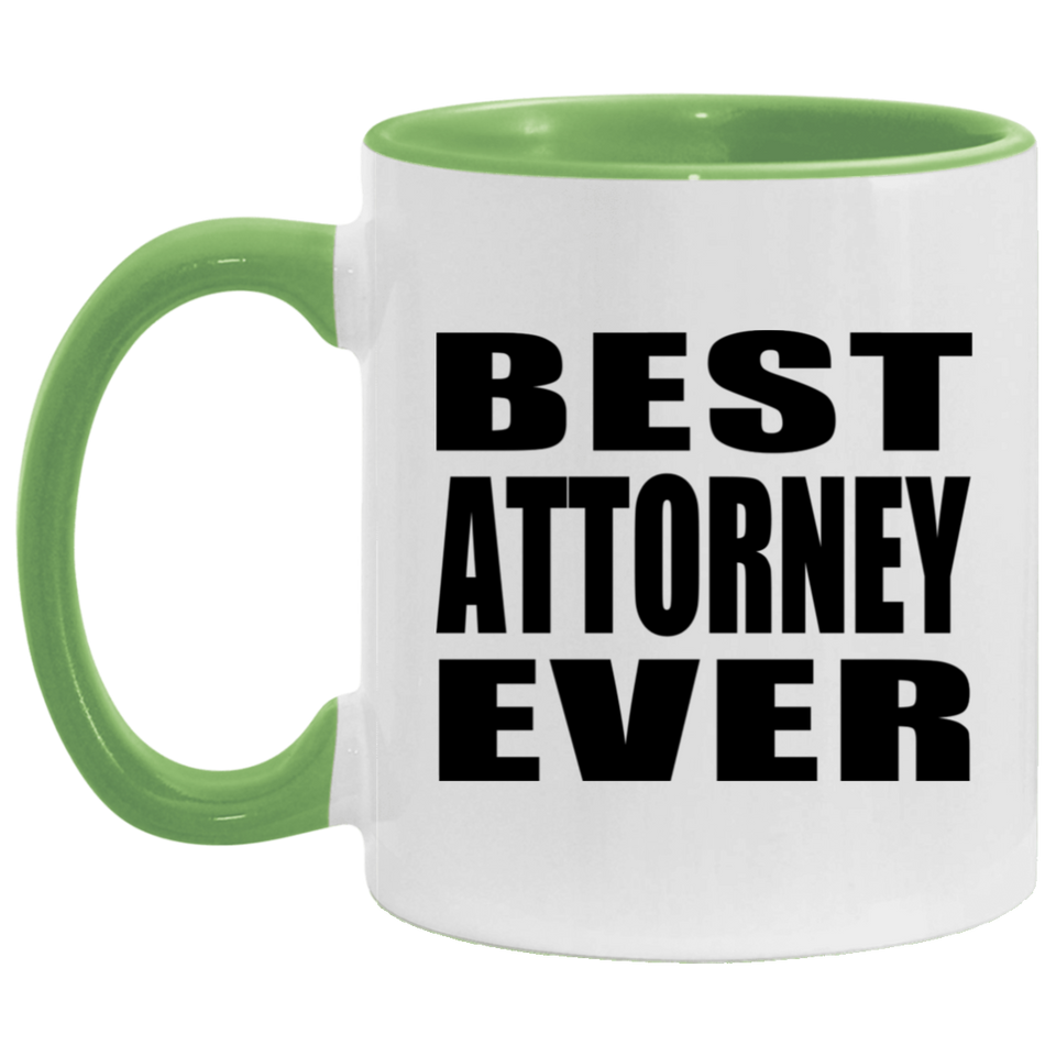 Best Attorney Ever - 11oz Accent Mug Green