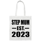 Step Mum Established EST. 2023 - Tote Bag White
