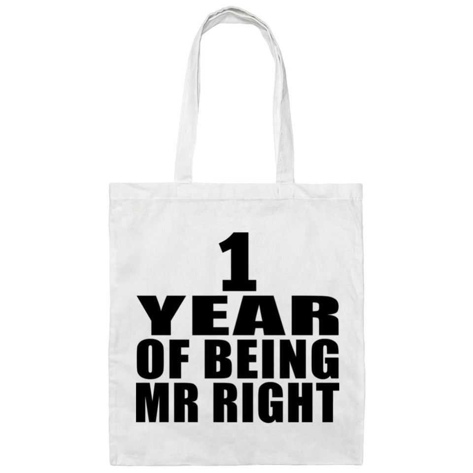 1st Anniversary 1 Year Of Being Mr Right - Tote Bag White
