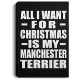 All I Want For Christmas Is My Manchester Terrier - Canvas Portrait