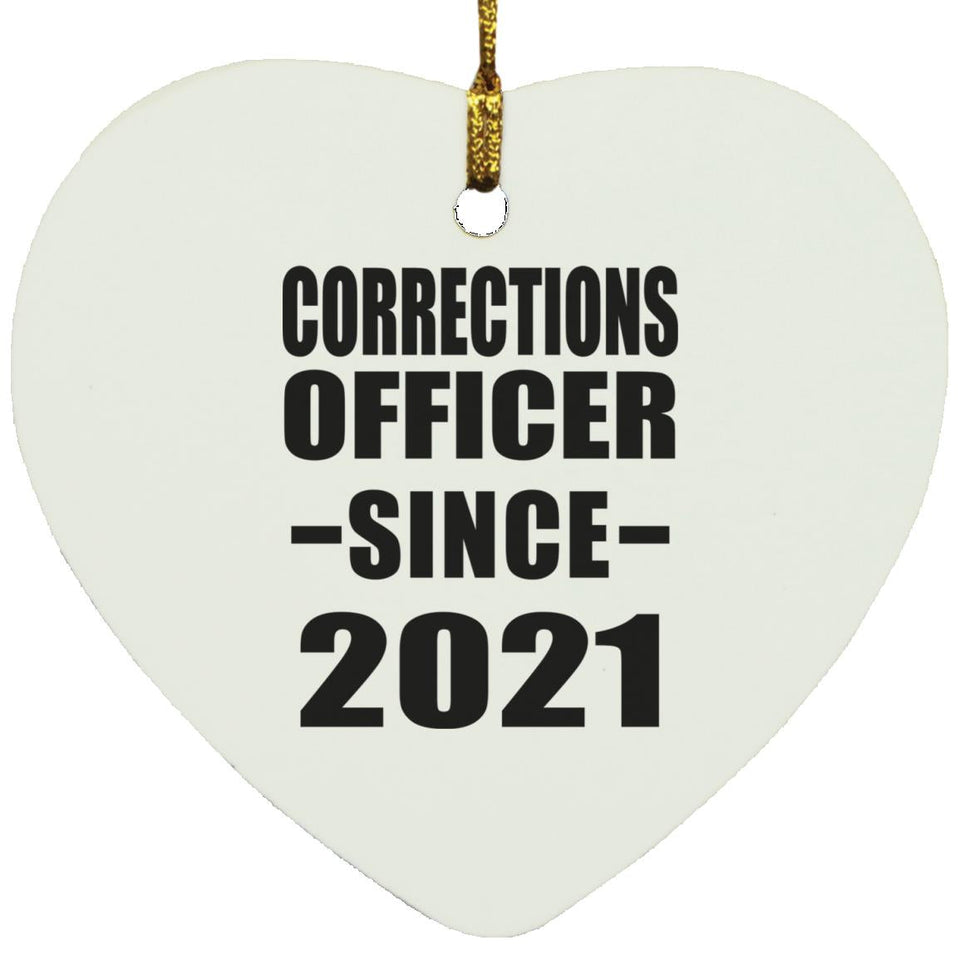 Corrections Officer Since 2021 - Heart Ornament