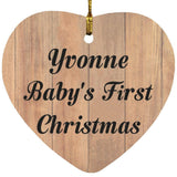 Yvonne Baby's First Christmas - Heart Ornament C