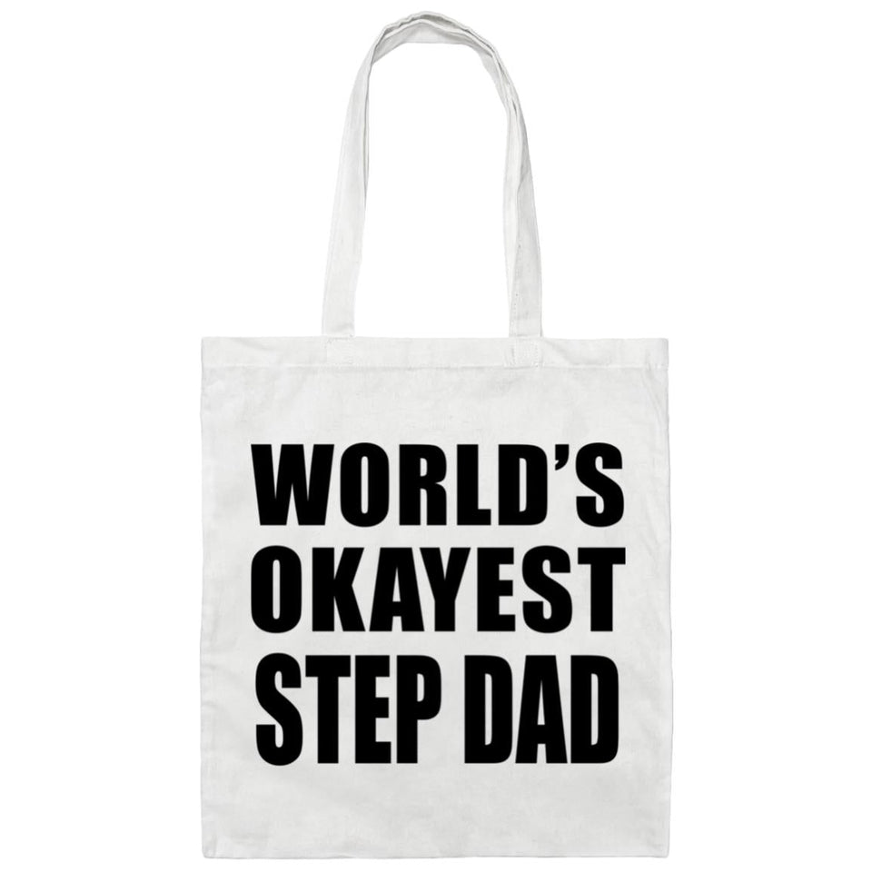 World's Okayest Step Dad - Tote Bag White