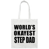 World's Okayest Step Dad - Tote Bag White