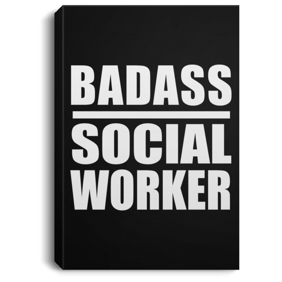 Badass Social Worker - Canvas Portrait