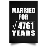 69th Anniversary Married For Square Root of 4761 Years - Poster Portrait