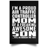 Proud Air Traffic Controller Mom Of Awesome Son - Poster Portrait