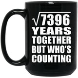 86th Anniversary Square Root of 7396 Years Who's Counting - 15oz Coffee Mug Black