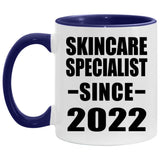 Skincare Specialist Since 2022 - 11oz Accent Mug Purple