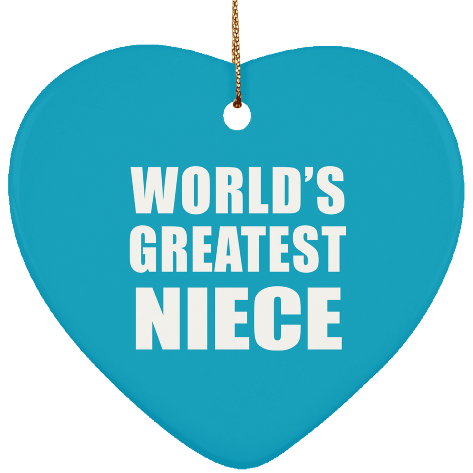 World's Greatest Niece - Heart Ornament