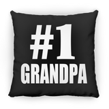 Number One #1 Grandpa - Throw Pillow Black