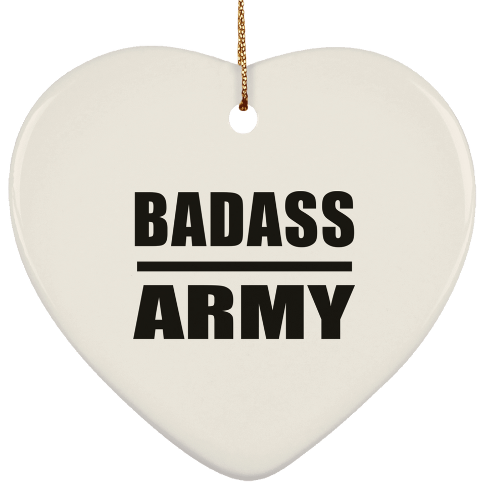 Badass Army - Heart Ornament